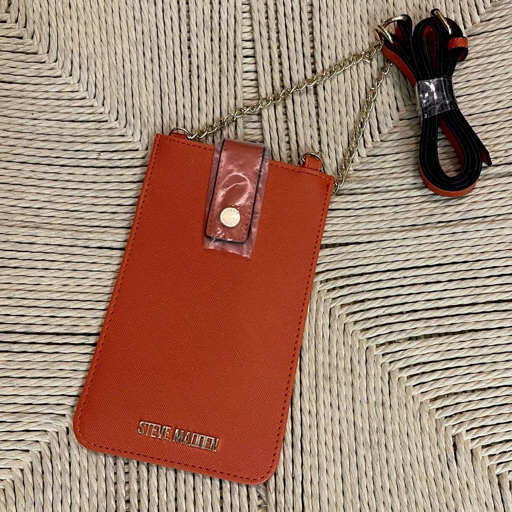 Steve Madden cell phone crossbodie .. orange mule